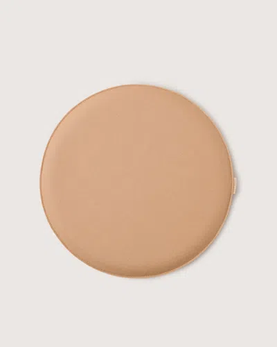 Graf & Lantz Zabuton Merino Wool Round Seat Cushion In Brown