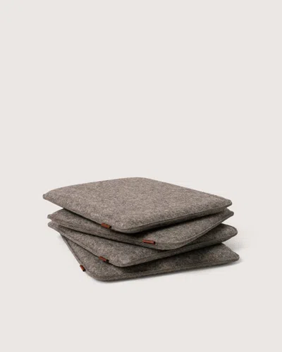 Graf & Lantz Zabuton Merino Wool Square Seat Cushion - 4 Pack In Animal Print