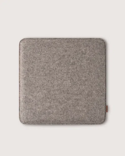 Graf & Lantz Zabuton Merino Wool Square Seat Cushion In Gray