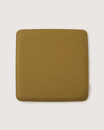 Graf & Lantz Zabuton Merino Wool Square Seat Cushion In Brown