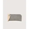 Graf & Lantz Graf Lantz Anzen Merino Wool Eyeglass Sleeve In Granite Vachetta