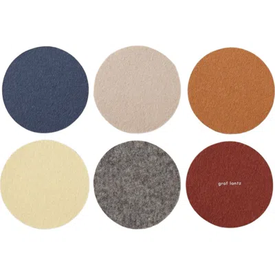 Graf & Lantz Graf Lantz Bierfilzl Merino Wool Round Coaster Multi 6 Pack In Santa Fe