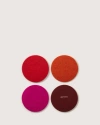 Graf & Lantz Graf Lantz Bierfilzl Merino Wool Round Coaster Solid 4 Pack In Bordeaux