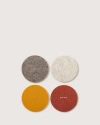 Graf & Lantz Graf Lantz Bierfilzl Merino Wool Round Coaster Solid 4 Pack In Desert Sun