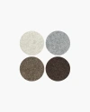 Graf & Lantz Graf Lantz Bierfilzl Merino Wool Round Coaster Solid 4 Pack In Earth