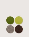 Graf & Lantz Graf Lantz Bierfilzl Merino Wool Round Coaster Solid 4 Pack In Forest