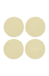 Graf & Lantz Graf Lantz Bierfilzl Merino Wool Round Coaster Solid 4 Pack In Limoncello