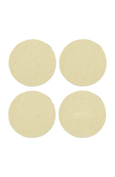 Graf & Lantz Graf Lantz Bierfilzl Merino Wool Round Coaster Solid 4 Pack In Limoncello