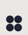 Graf & Lantz Graf Lantz Bierfilzl Merino Wool Round Coaster Solid 4 Pack In Marine