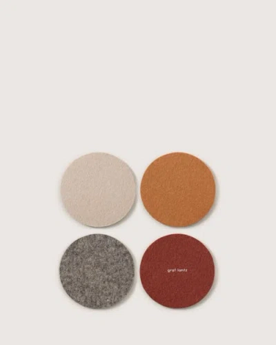 Graf & Lantz Graf Lantz Bierfilzl Merino Wool Round Coaster Solid 4 Pack In Mesa