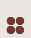 Graf & Lantz Graf Lantz Bierfilzl Merino Wool Round Coaster Solid 4 Pack In Terracotta