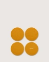 Graf & Lantz Graf Lantz Bierfilzl Merino Wool Round Coaster Solid 4 Pack In Turmeric