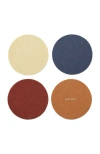 Graf & Lantz Graf Lantz Bierfilzl Merino Wool Round Coaster Solid 4 Pack In Yucca