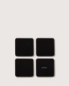 Graf & Lantz Graf Lantz Bierfilzl Merino Wool Square Coaster Multi 4 Pack In Black