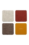 Graf & Lantz Graf Lantz Bierfilzl Merino Wool Square Coaster Multi 4 Pack In Desert Sun