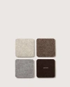 Graf & Lantz Graf Lantz Bierfilzl Merino Wool Square Coaster Multi 4 Pack In Earth