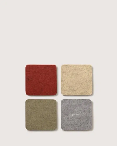 Graf & Lantz Graf Lantz Bierfilzl Merino Wool Square Coaster Multi 4 Pack In Ikebana