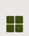 Graf & Lantz Graf Lantz Bierfilzl Merino Wool Square Coaster Multi 4 Pack In Loden Green