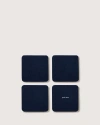 Graf & Lantz Graf Lantz Bierfilzl Merino Wool Square Coaster Multi 4 Pack In Marine