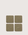 Graf & Lantz Graf Lantz Bierfilzl Merino Wool Square Coaster Multi 4 Pack In Sage