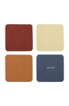Graf & Lantz Graf Lantz Bierfilzl Merino Wool Square Coaster Multi 4 Pack In Yucca