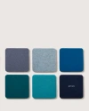 Graf & Lantz Graf Lantz Bierfilzl Merino Wool Square Coaster Multi 6 Pack In Ocean