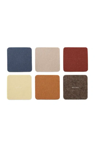 Graf & Lantz Graf Lantz Bierfilzl Merino Wool Square Coaster Multi 6 Pack In Santa Fe