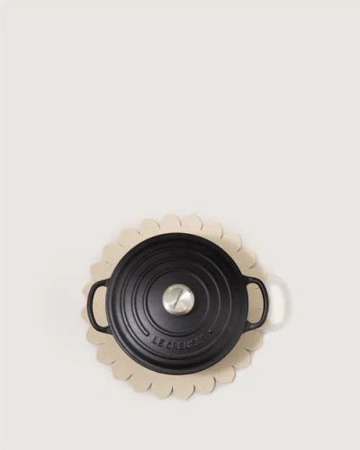 Graf & Lantz Graf Lantz Crest Merino Wool 12" Trivet In Feather