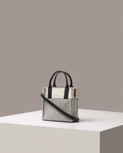 Graf & Lantz Graf Lantz Jaunt Merino Wool Mini Tote In Granite/black