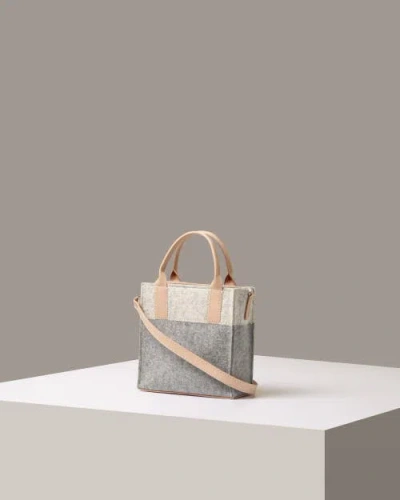 Graf & Lantz Graf Lantz Jaunt Merino Wool Mini Tote In Granite/natural