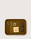 Graf & Lantz Graf Lantz Kawabon Leather/merino Wool Large Tray In Golden Moss Vachetta