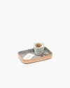Graf & Lantz Graf Lantz Kawabon Leather/merino Wool Small Tray In Granite Vachetta
