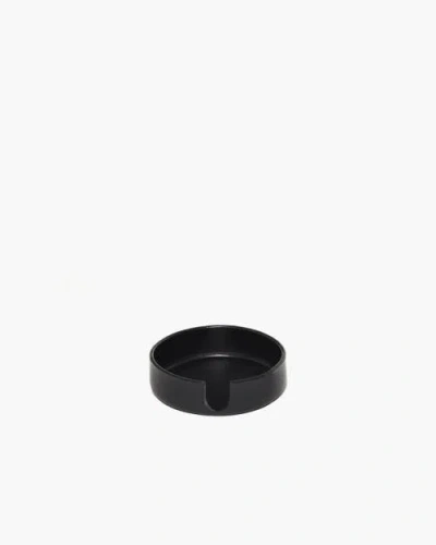 Graf & Lantz Graf Lantz Kobon Leather Round Tray In Black