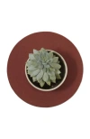 Graf & Lantz Graf Lantz Merino Wool 10" Round Trivet In Terracotta