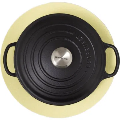 Graf & Lantz Graf Lantz Merino Wool 12" Round Trivet In Limoncello
