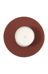 Graf & Lantz Graf Lantz Merino Wool 8" Round Trivet In Terracotta