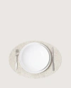 Graf & Lantz Graf Lantz Merino Wool Oval Placemat In Heather White