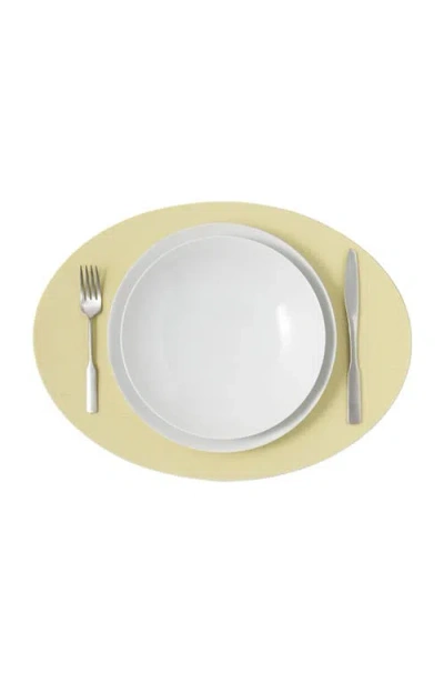 Graf & Lantz Graf Lantz Merino Wool Oval Placemat In Limoncello