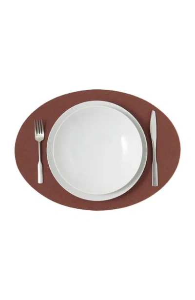 Graf & Lantz Graf Lantz Merino Wool Oval Placemat In Terracotta