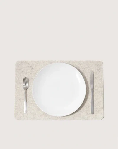 Graf & Lantz Graf Lantz Merino Wool Rectangle Placemat In Heather White