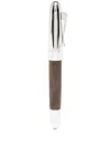 Graf Von Faber-castell Magnum Wood-detail Rollerball Pen In Silver
