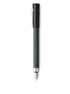 Graf Von Faber-castell Ribbed Metal Fountain Pen In Green