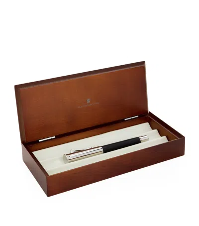 Graf Von Faber-castell Ebony Classic Roller Ball Pen In Metallic