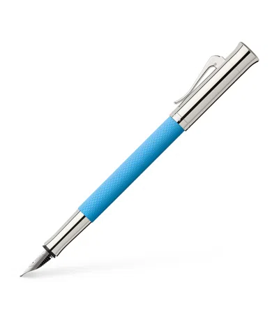 Graf Von Faber-castell Guilloche Fountain Pen In Blue