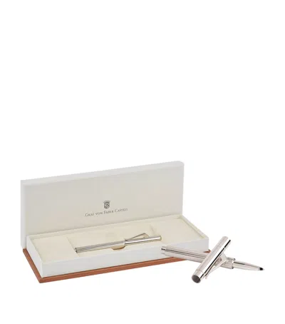 Graf Von Faber-castell Platinum Pocket Pen In Silver