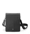Graf Von Faber-castell Small Leather Cashmere Messenger Bag In Black