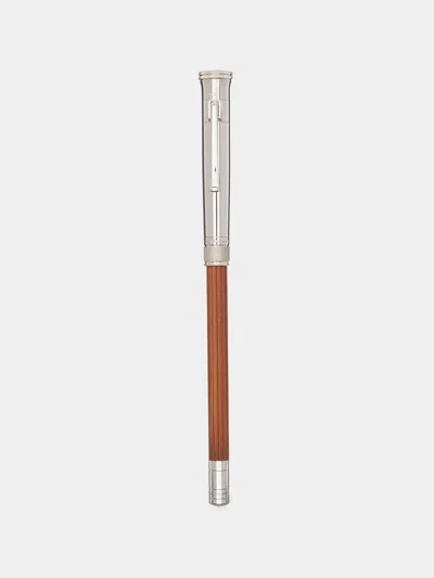 Graf Von Faber-castell Sterling Silver Perfect Pencil  Abask Luxury Gift In Brown