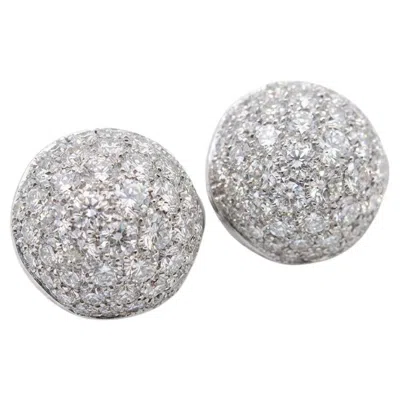 Pre-owned Graff 12 Carat Diamond Pavé Clip Earrings In 18k White Gold