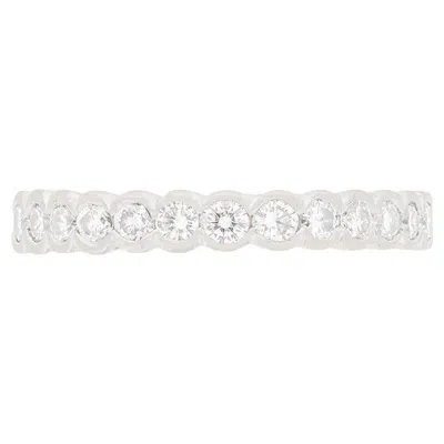 Pre-owned Graff 1.20ct Diamond Scalloped Set Eternity Band In Multi