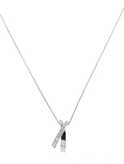 Pre-owned Graff 18k Diamond Kiss Pendant Necklace, 17.5" In Multi